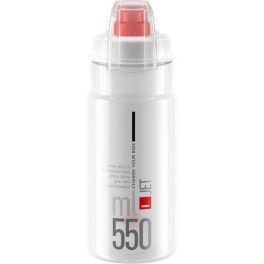 Elite Bidon Jet Plus 550 Ml Blanco Logo Rojo