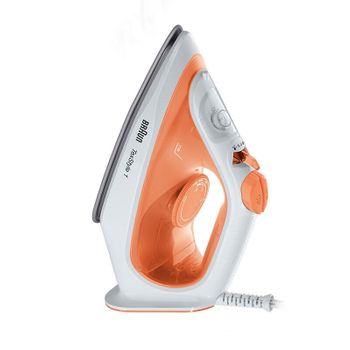 Braun Texstyle 1 Si 1009 Plancha A Vapor Suela Antiadherente 1900 W Naranja, Blanco