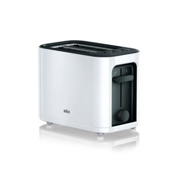 Braun Tostadora De Pan Ht3000wh Purease. 1000 W. Tuesta, Recalienta Y Descongela. Dos Ranuras. 7 Niveles De Tostado Color Blanco