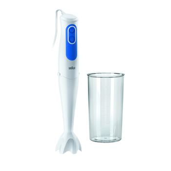 Braun Batidora De Brazo Minipimer Mq3000wh Smoothie. Antisalpicaduras. Sistema Easy Click. 700 W. 600 Ml. Color Blanco Y Azul