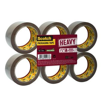 Scotch Pack 6 Cintas 50x66 Marron P.p. Resistencia Al Paso Del Tiepo Y Tempe