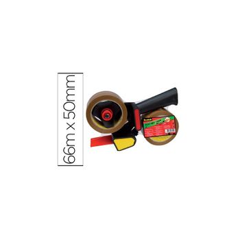 Portarrollo Scotch Para Embalaje Heavy Duty Bajo Ruidocon 2 Rollos De Cintas Marron 50 Mm X 66 Mt