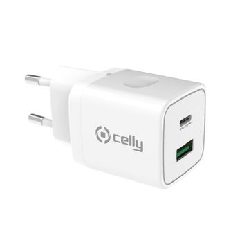 Celly Tc2usbusbc20wwh Cargador De Dispositivo Móvil Smartphone, Reloj Inteligente, Tableta Blanco Corriente Alterna Interior