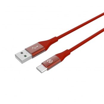 Celly - Usbtypeccolorrd Cable Usb 1 M Usb 2.0 Usb A Usb C Rojo