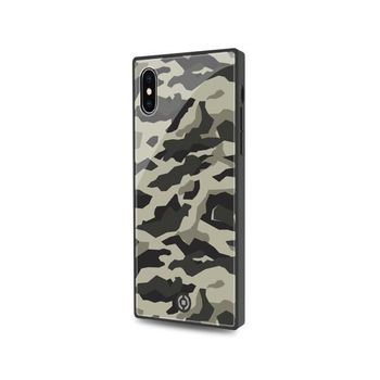 Celly Diamond Square Camo Ipxs/x Bk Funda Para Teléfono Móvil 14,7 Cm (5.8') Negro, Camuflaje