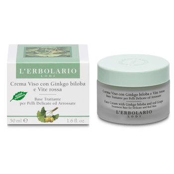 L'erbolario Crema Facial Con Ginkgo Biloba Y Uva Roja 50 Ml