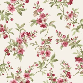 Papel Pintado Blooming Garden 6 Flowers Rojo Y Verde Noordwand