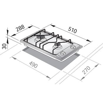 Delonghi I 23 D Hobs Acero Inoxidable Integrado 30 Cm Encimera De Gas 2 Zona(s)