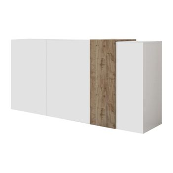 Aparador Bajo Cayno  180.5x38x84.3 Cm Color Color Natural Claro, Blanco Vente-unique