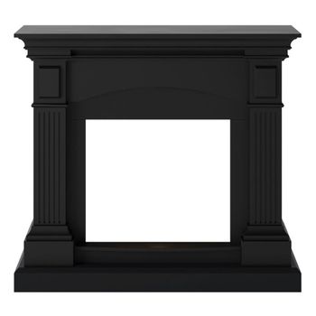 Marco De Chimenea De Mdf Negro Profundo Sined Cornice Camino Cetona