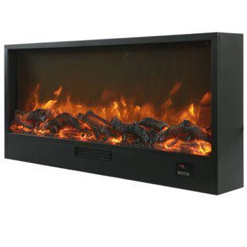 Chimenea Electrica Empotrada 108cm Sined Caminetto Ispica Negro