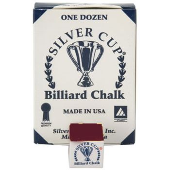 Tiza Billar Silver Cup Burdeos 12 Unid 7502
