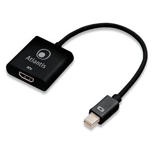 Atlantis Land A04-minidp_hdmi Adaptador De Cable De Vídeo 0,2 M Mini Displayport Hdmi Tipo A (estándar) Negro