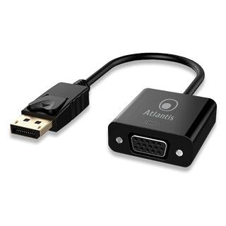 Atlantis Land A04-dp_vga Adaptador De Cable De Vídeo 0,2 M Vga (d-sub) Displayport Negro