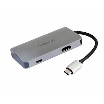 Mediacom Md-c311 Hub De Interfaz Mini Displayport Aluminio