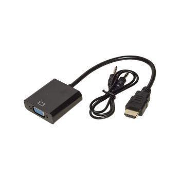 Adattatore Link Hdmi Tipo A Maschio Vga Femmina Con Presa Audio 3 5mm Adat10