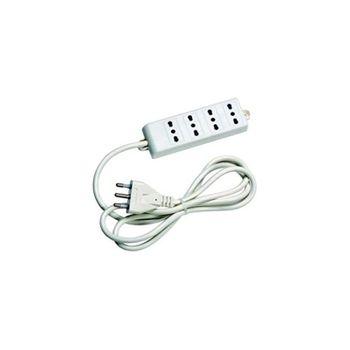 Presa Multipla 4 Prese Italiane Con Cavo Da Mt 1 5 White