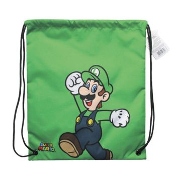 Bolsa Estilo Saco De Luigi De Super Mario Bros De Color Verde