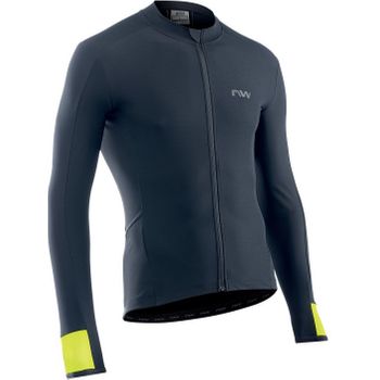 Northwave Maillot Fahrenheit Manga Larga Negro Amarillo Fluo