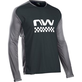 Northwave Maillot Manga Larga Edge Negro-gris Oscuro