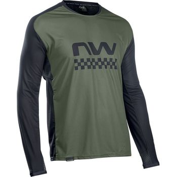 Northwave Maillot Manga Larga Edge Verde Forest-negro