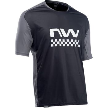 Northwave Maillot Manga Corta Edge Negro-gris Oscuro