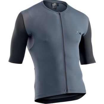 Northwave Maillot Manga Corta Extreme Gris Oscuro-negro