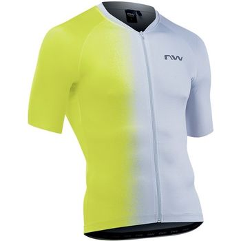 Northwave Maillot Manga Corta Blade Gris-amarillo Fluo