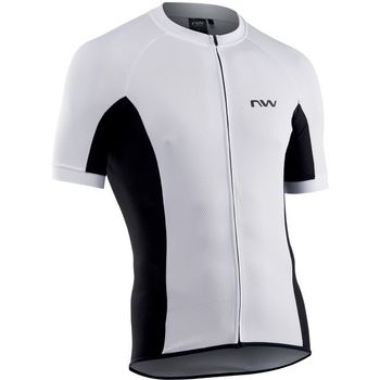 Northwave Maillot Manga Corta Force Cremallera Blanco