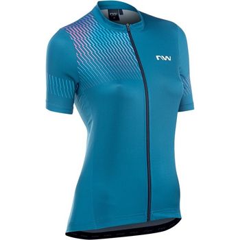 Northwave Maillot Manga Corta Origin Woman Azul-iridesc