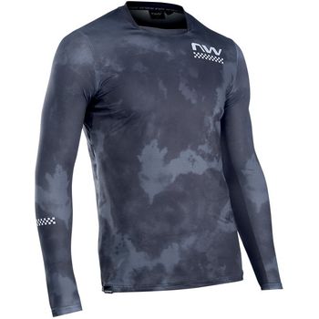 Northwave Maillot Manga Larga Bomb Gris Oscuro-gris