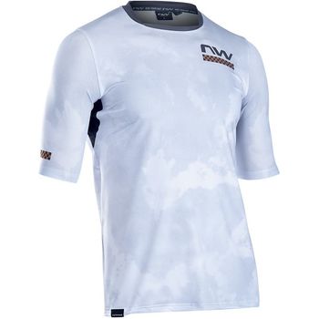 Northwave Maillot Manga Corta Bomb Blanco-dorado