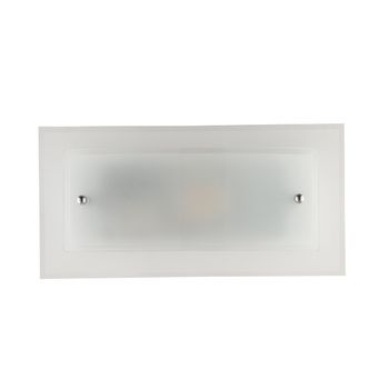 Aplique De Pared Straight Curve En Cristal Blanco 30x15 Cm.