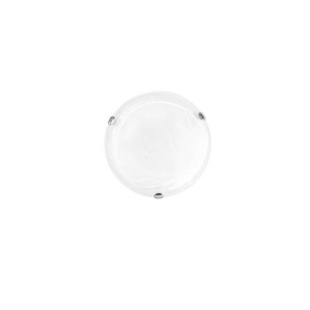 Luna Led Plafón De Techo En Cristal Blanco 16w 4000k (luz Natural) 30 Cm..