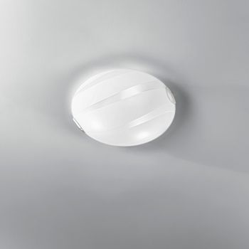 Plafón Cri En Cristal Blanco 40 Cm.