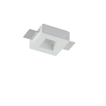 Mini Cuadrado De Empotrar En Escayola Pintable Blanco 7x7x3 Cm.. (1xgu10)