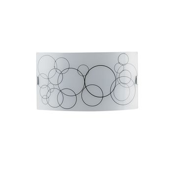 Aplique De Pared Karma En Cristal Blanco 35x20 Cm.