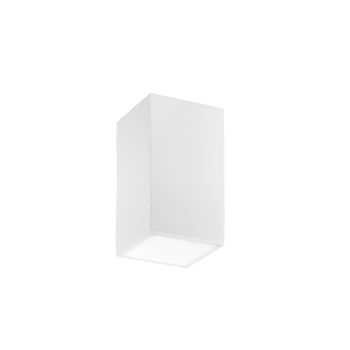 Lámpara De Techo Living De Yeso Blanco Pintable De 11 Cm.