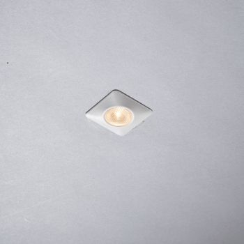 Luminaria Empotrable Led Asso Cuadrada En Aluminio Blanco 1w 3,2 Cm.