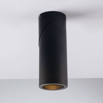 Lámpara De Techo Genesis En Aluminio Negro Mate Orientable 330°