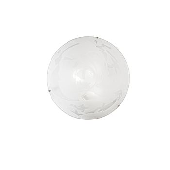 Plafón Alabastro En Cristal Blanco 40 Cm.