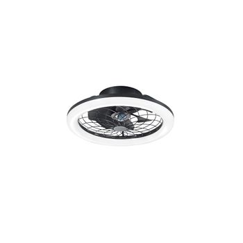 Ventilador Led Etesia 30w Negro Verano/invierno 6 Velocidades Con Wi-fi