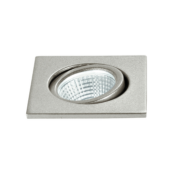 Empotrable Cuadrado Led Polaris Orientable En Aluminio Plata 3w 4000k (luz Natural)