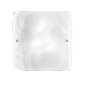 Lámpara De Techo Miro' De Cristal Blanco De 50 Cm.
