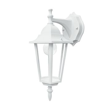 Aplique De Exterior Blanco Milano Con Difusor De Cristal Downlight Ip44