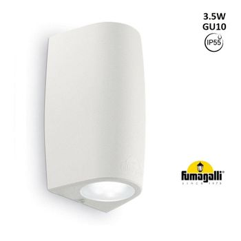 Aplique De Pared Fumagalli "marta 90-1" - Gu10 - Ip55 - 3,5w