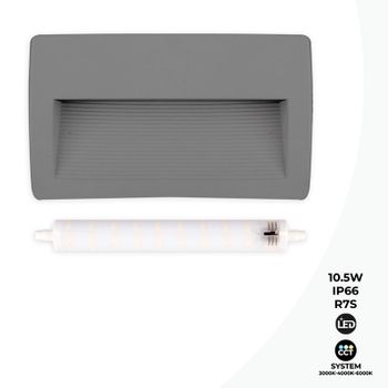 Baliza De Pared Led Cct Para Exterior Fumagalli Lorenza 270 R7s 10.5w