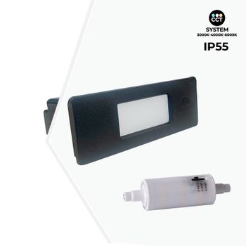 Baliza Exterior Led Empotrable Pared Fumagalli "nina 150" 3.5w -  Ip55 - R7s - Cct