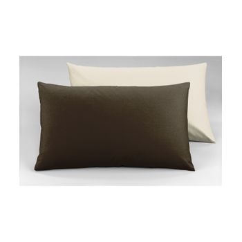 Fundas De Almohada 50 X 80 Cm (2 Uds) 100% Algodón Natural/cocoa