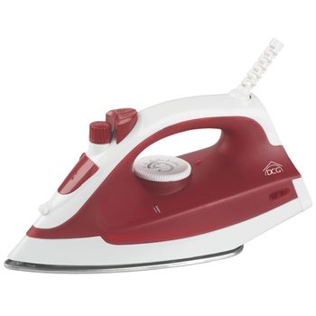 Dcg Eltronic Db8010 Plancha Plancha Vapor-seco Suela De Acero Inoxidable 1800 W Rojo, Blanco